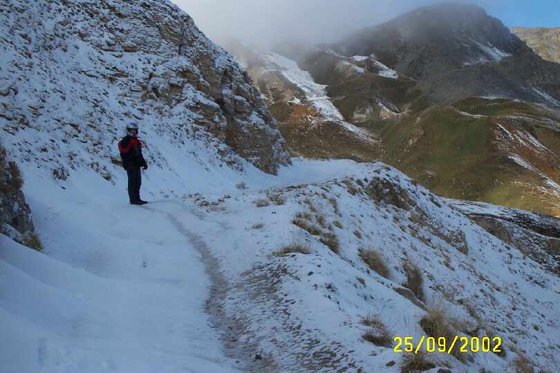 auf der Maira-Stura Kammstra�e, leider Ende wegen Schneeverwehungen
