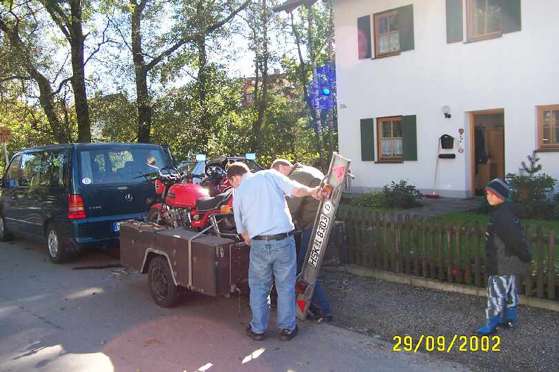 Verladung der Motorr�der