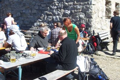 Mittagspause an der Fiderepa�h�tte