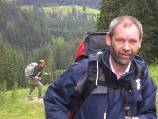 Aufstieg �ber die Skipiste zum "F�ssener J�chle"