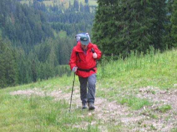 Aufstieg �ber die Skipiste zum "F�ssener J�chle"