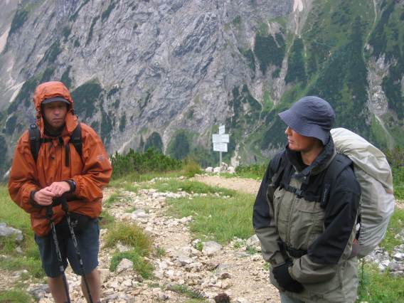 kurze Pause vor dem Abstieg zur Otto-Mayr-H�tte