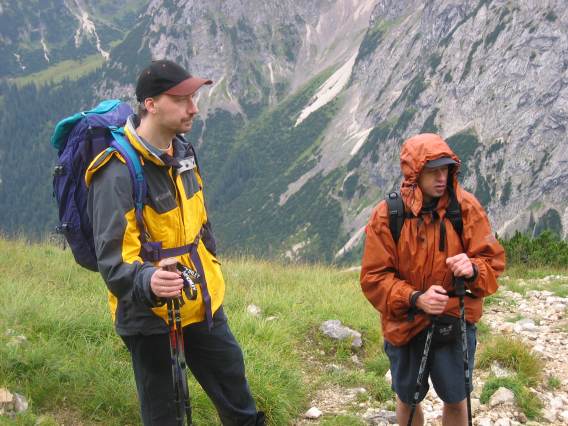 kurze Pause vor dem Abstieg zur Otto-Mayr-H�tte