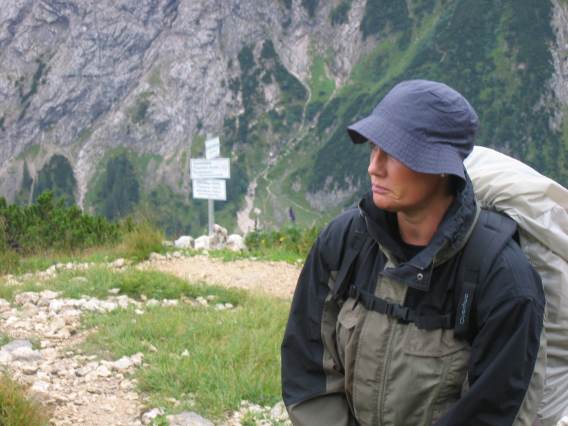 kurze Pause vor dem Abstieg zur Otto-Mayr-H�tte
