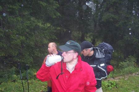 Rast auf dem Anstieg zum Sabach-Joch