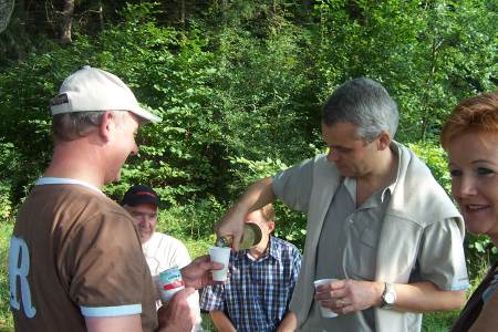 Treffen und Sektprobe an der "Krausen Eiche"