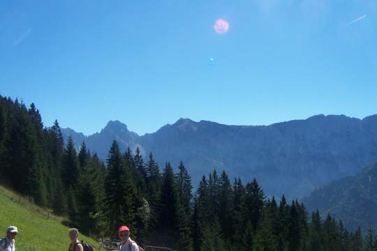 Ausblick auf den Wilden Kaiser von der Vorderkaiserfelden-H�tte