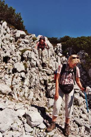 auf dem Weg zur Pyramidenspitze