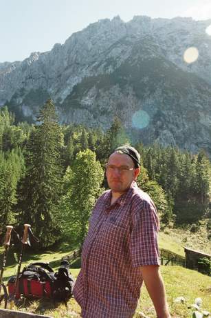 der Wilde Kaiser (Linse im Vordergrund)