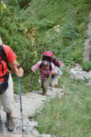 der Bettlersteig: Stufen, Stufen, Stufen